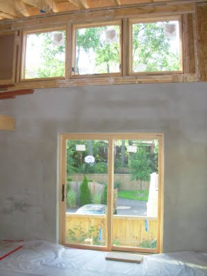 Super Low E South facing windows doors and american clay plaster interior
